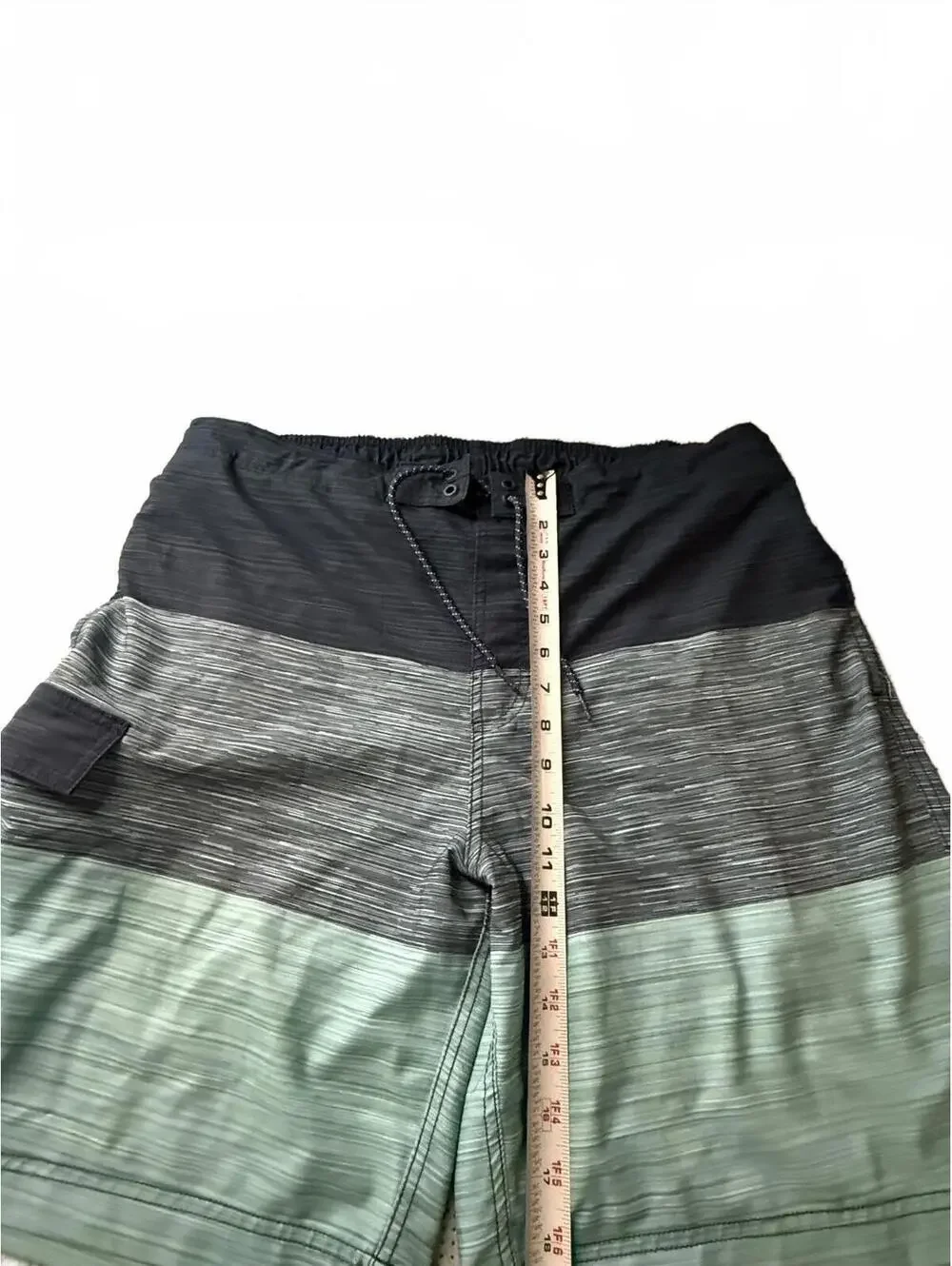 George Men's E-Board Swim Trunks Size XL 40-42 Blue Teal Striped Board Shorts
